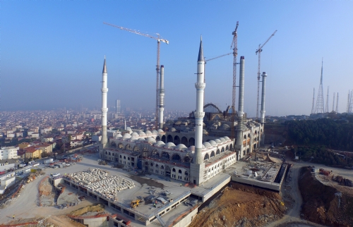 Çamlıca Camii’nin İnşaatı Büyük Oranda Bitti