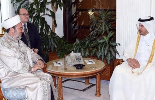 Diyanet İşleri Başkanı Görmez Katar Başbakanı Nasir Al Sani ile Görüştü