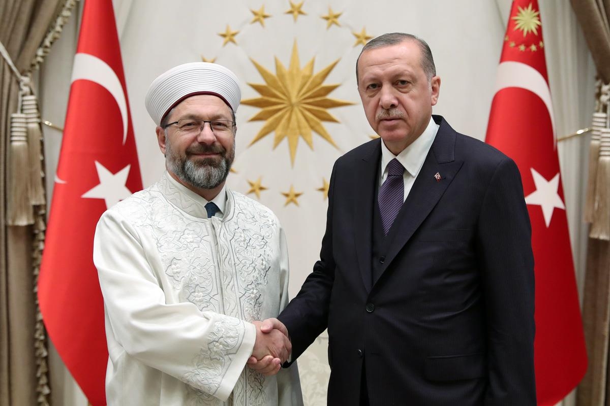 Cumhurbaşkanı Erdoğan, Diyanet İşleri Başkanı Prof. Dr. Ali Erbaş'ı Kabul Etti