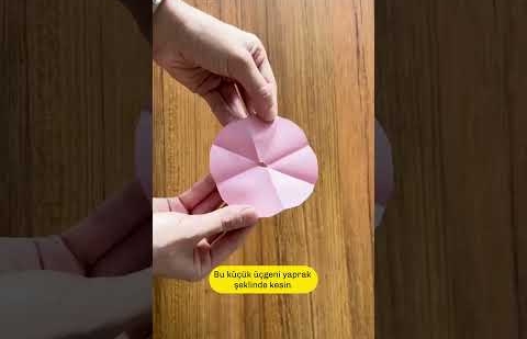 Origami Kağıttan Gül Yapımı